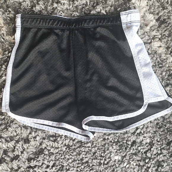 Justice Black and White Athletic Shorts - Picture 1 of 4